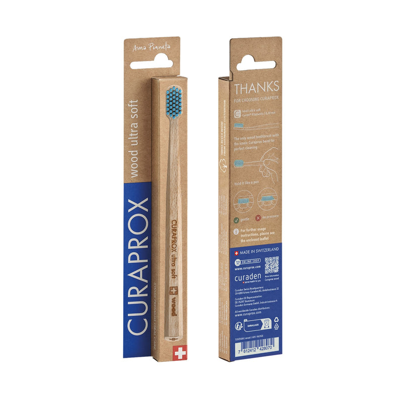 Curaprox Manual Wooden Toothbrush: Ultra Soft: CS WOOD
