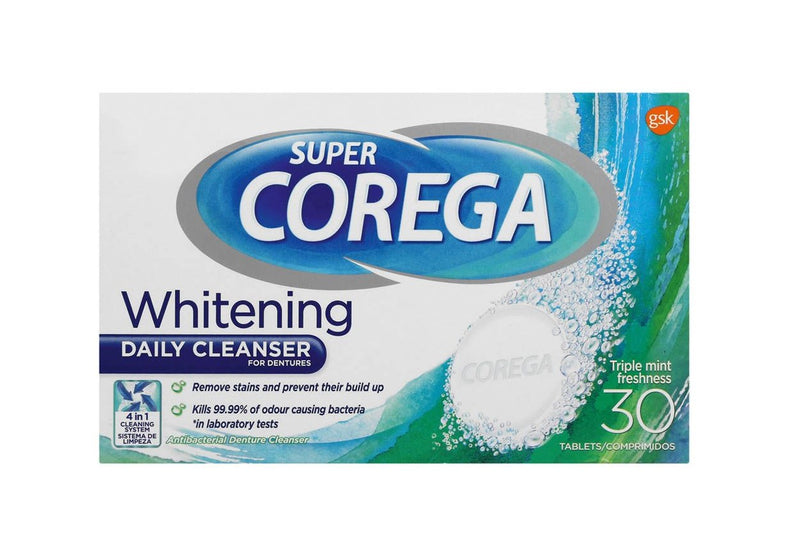 Corega: Whitening Daily Cleanser: 30 Tablets