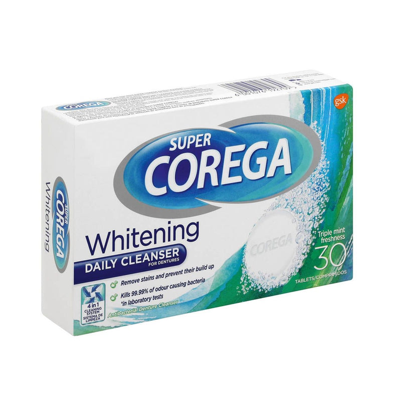 Corega: Whitening Daily Cleanser: 30 Tablets
