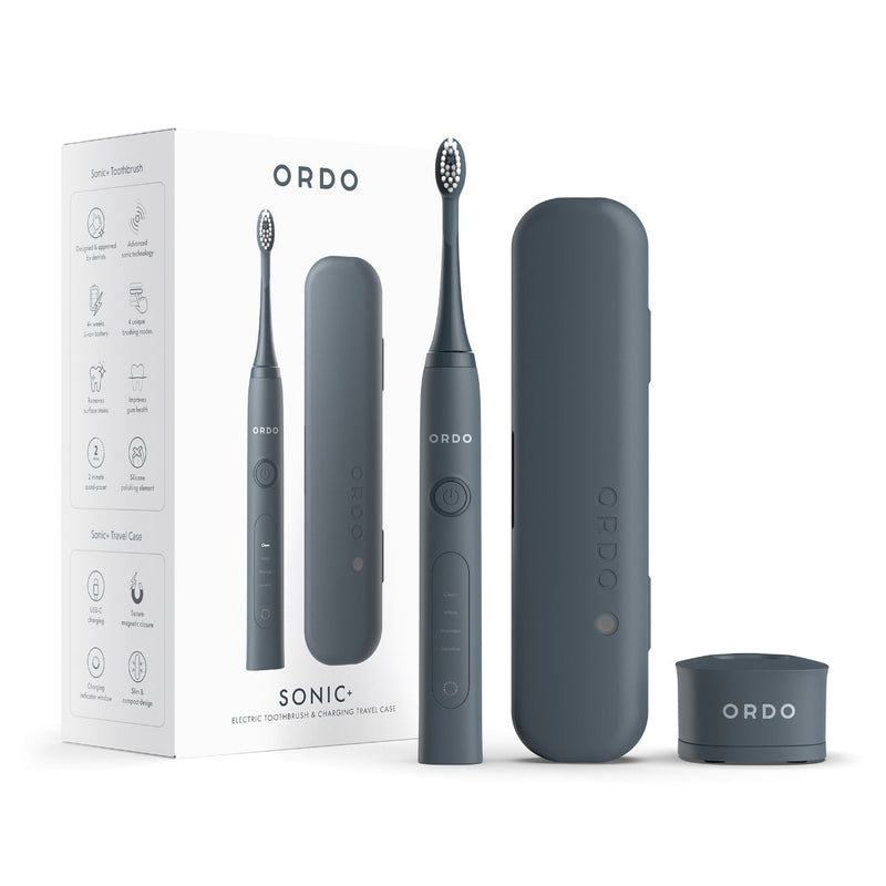 Ordo Sonic Electric Toothbrush & Charging Travel Case: Charcoal & White & Rose Gold