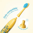 Ordo Sonic Kids Minions Battery Toothbrush Brush Heads - Yellow