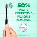 G.U.M SONIC DAILY BATTERY TOOTHBRUSH SOFT, COMPACT BLACK/WHITE/SENSITIVE (WHITE-PINK)  AND TOOTHBRUSH HEAD COMBO