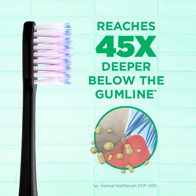 G.U.M SONIC DAILY BATTERY TOOTHBRUSH SOFT, COMPACT BLACK/WHITE/SENSITIVE (WHITE-PINK)  AND TOOTHBRUSH HEAD COMBO