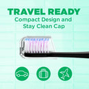 G.U.M SONIC DAILY BATTERY TOOTHBRUSH SOFT, COMPACT BLACK/WHITE/SENSITIVE (WHITE-PINK)  AND TOOTHBRUSH HEAD COMBO