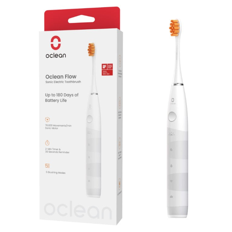 OCLEAN FLOW SONIC ELECTRIC TOOTHBRUSH: WHITE