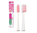 G.U.M SONIC DAILY REPLACEMENT TOOTHBRUSH HEADS SOFT COMPACT WHITE/BLACK/WHITE-PINK (SENSITIVE) 2PCS