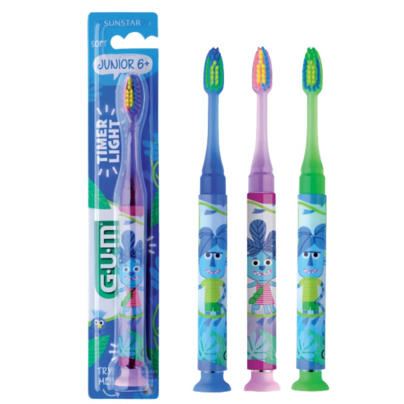 G.U.M:  TOOTHBRUSH JUNIOR LIGHT-UP 6+ YEARS: SOFT