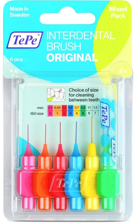 TePe Interdental Brush Original Soft Pack of 8's and Mixed Pack Contain 6