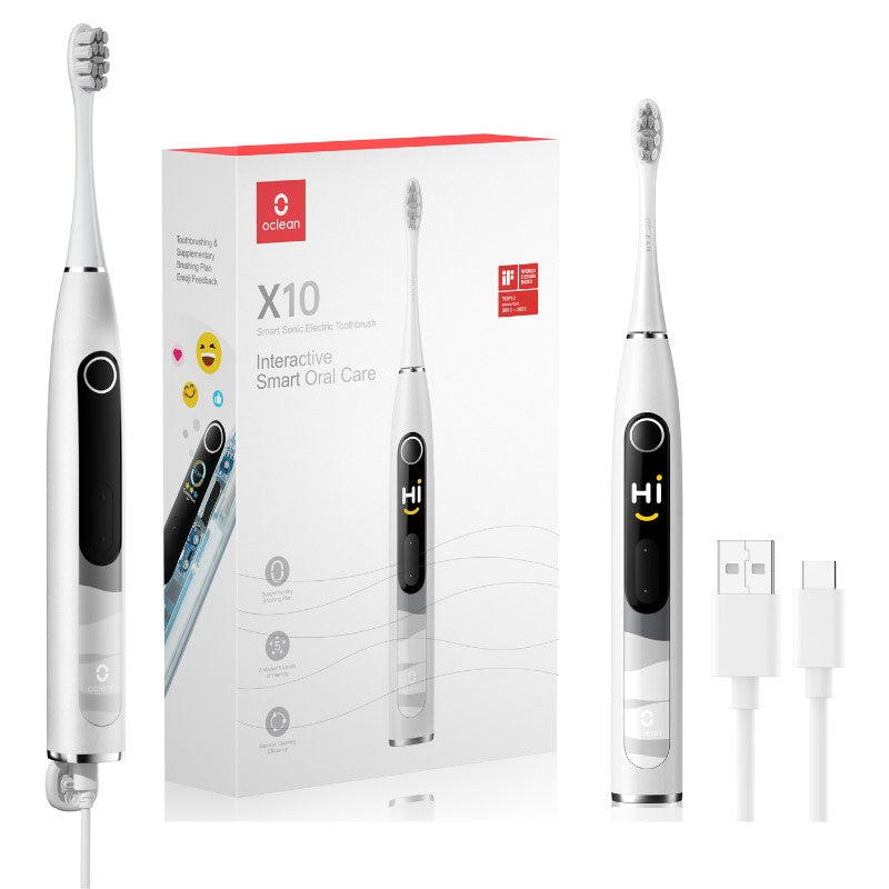 OCLEAN X10: SONIC TOOTHBRUSH: PEARL GREY