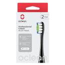 OCLEAN: SONIC REPLACEMENT BRUSH HEADS: PROFESSIONAL CLEAN: PLAQUE CONTROL: BLACK: 2PCS