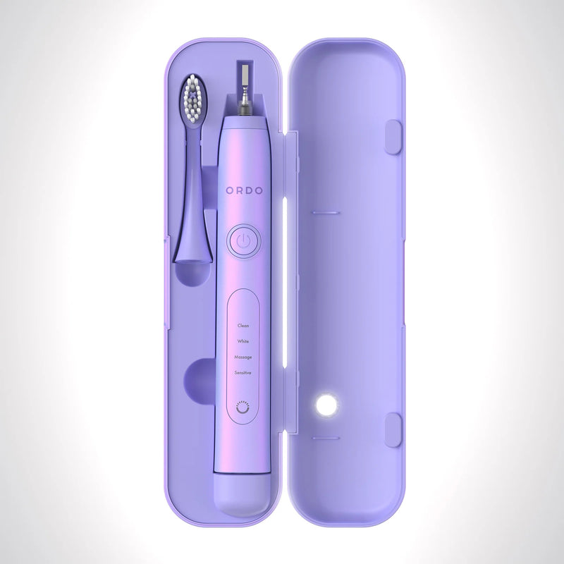 Ordo Sonic Electric Toothbrush & Charging Travel Case: Charcoal & White & Rose Gold