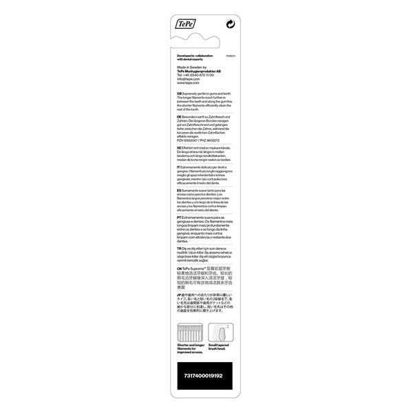 TePe Supreme Compact Toothbrush 1x Soft Cello Pack - Manual Toothbrush | SmileShop , Manual, Manual toothbrush, Supreme, Toothpaste