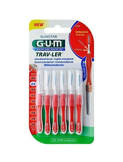 G.U.M. Interdental Brush Trav-ler Pack of 6's