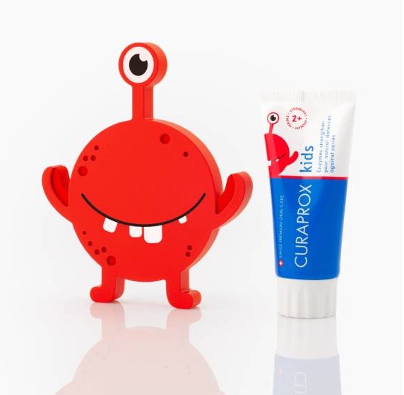 CURAPROX: CS KIDS TOOTHPASTE STRAWBERRY, 60 ML, 950 PPM FLUORIDE, 2 Years and Up