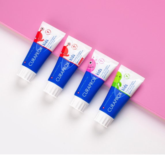 CURAPROX: CS KIDS TOOTHPASTE STRAWBERRY, 60 ML, 950 PPM FLUORIDE, 2 Years and Up
