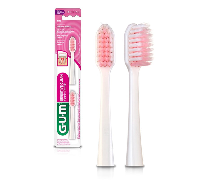 GUM: Sonic Sensitive Replacement Brush Heads Two PCS