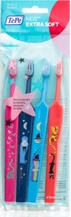 TePe Kids Extra Soft Toothbrush 4 pcs - Manual Toothbrush | SmileShop , Angle, Anti-Plaque, Care, Cleaner, Cleansing, Daily, Extra Soft, Handle, Kid, Kids, Manual toothbrush, Plaque, plaque d