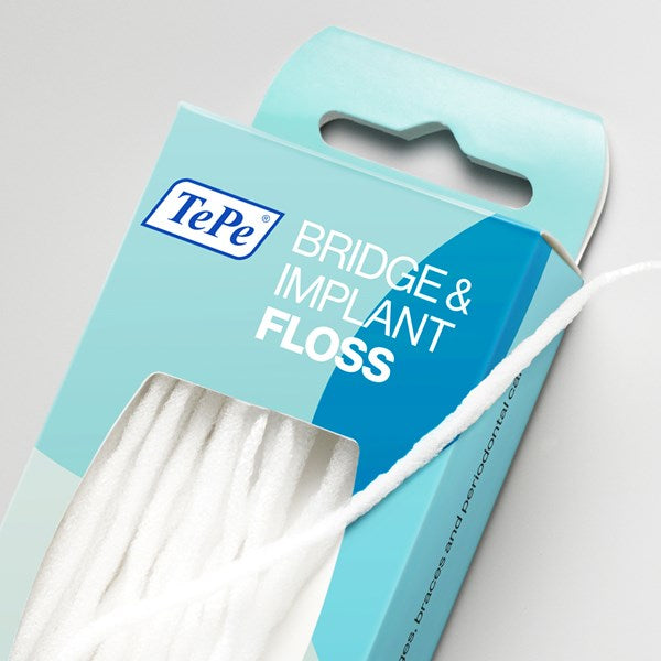 TePe Bridge & Implant Floss - Floss | SmileShop , Bridge, Floss, Super, Super Floss