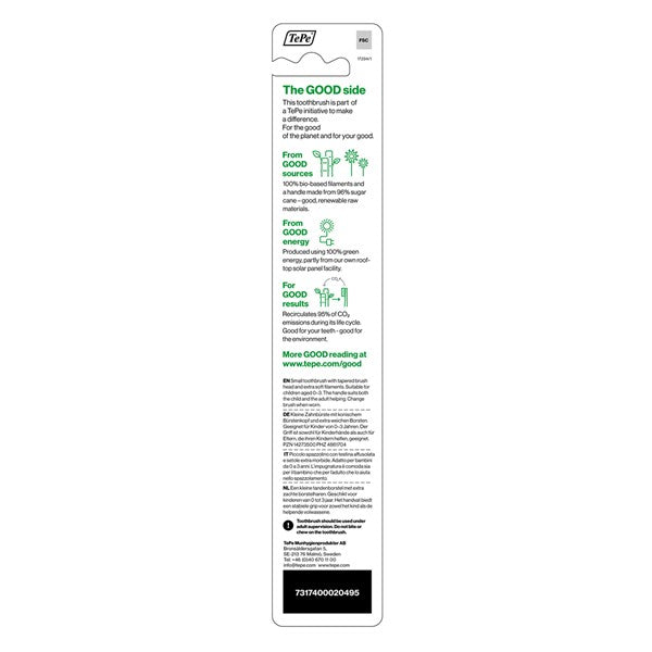 Tepe GOOD™ Mini Extra Soft Toothbrush - Manual Toothbrush | SmileShop , Green, Kids, Manual, Manual toothbrush, Nature
